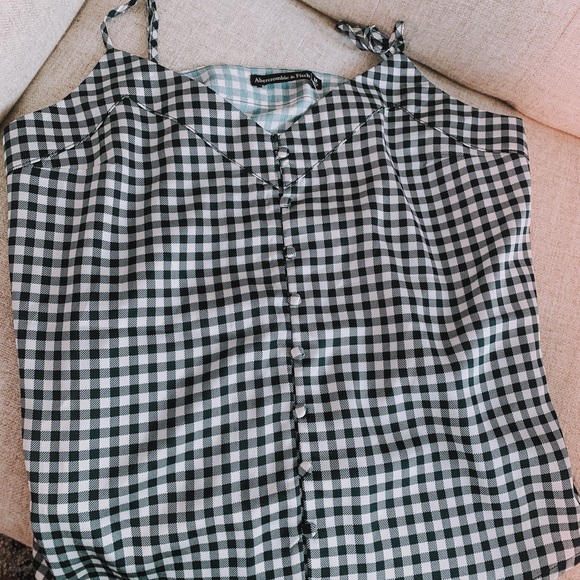NWT Abercrombie Gingham Tank Top - Picture 1 of 2